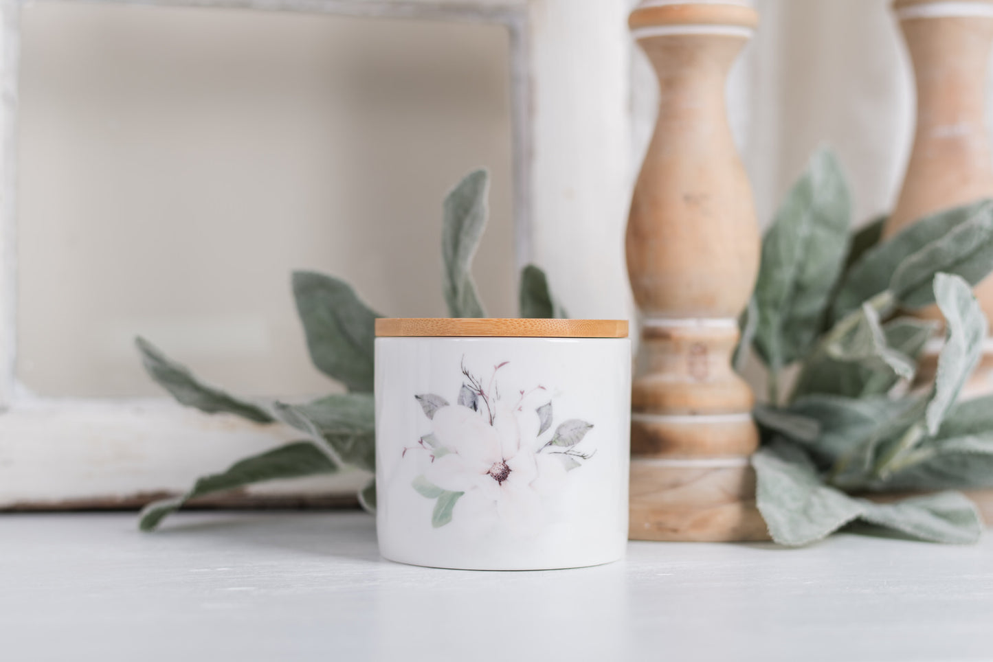 Magnolia Bathroom Jar - Small