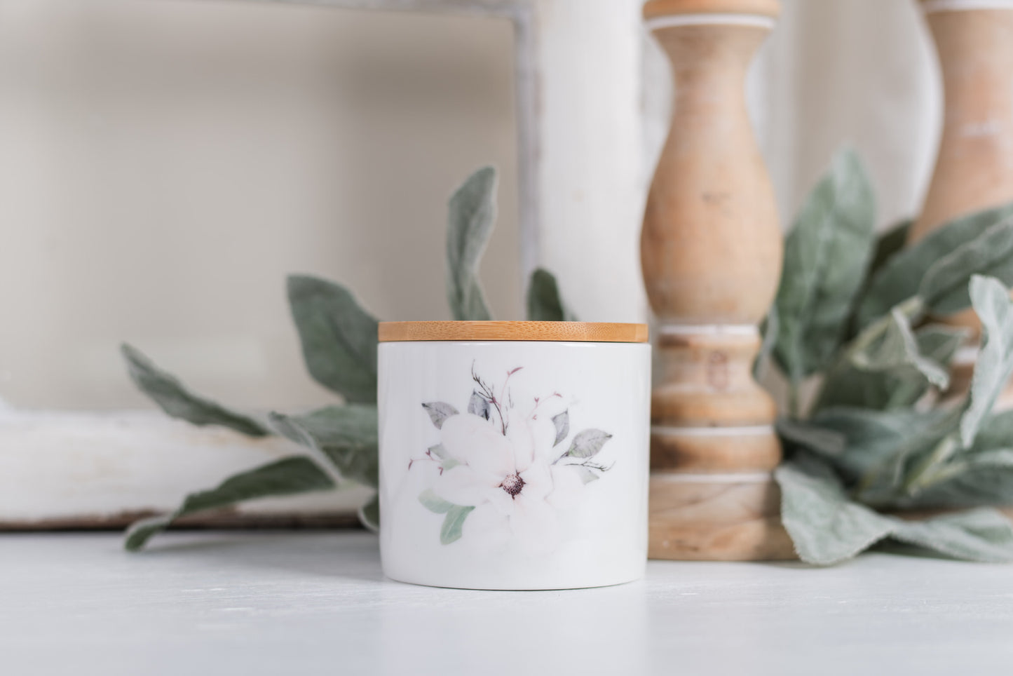 Magnolia Bathroom Jar - Small