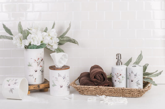 Magnolia Bathroom Jar - Medium