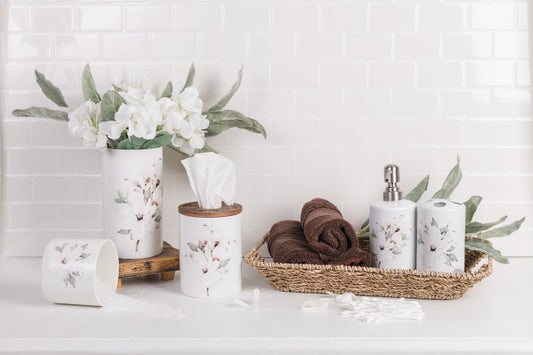 Magnolia Bathroom Jar - Medium