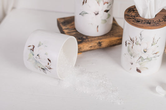 Magnolia Bathroom Jar - Small