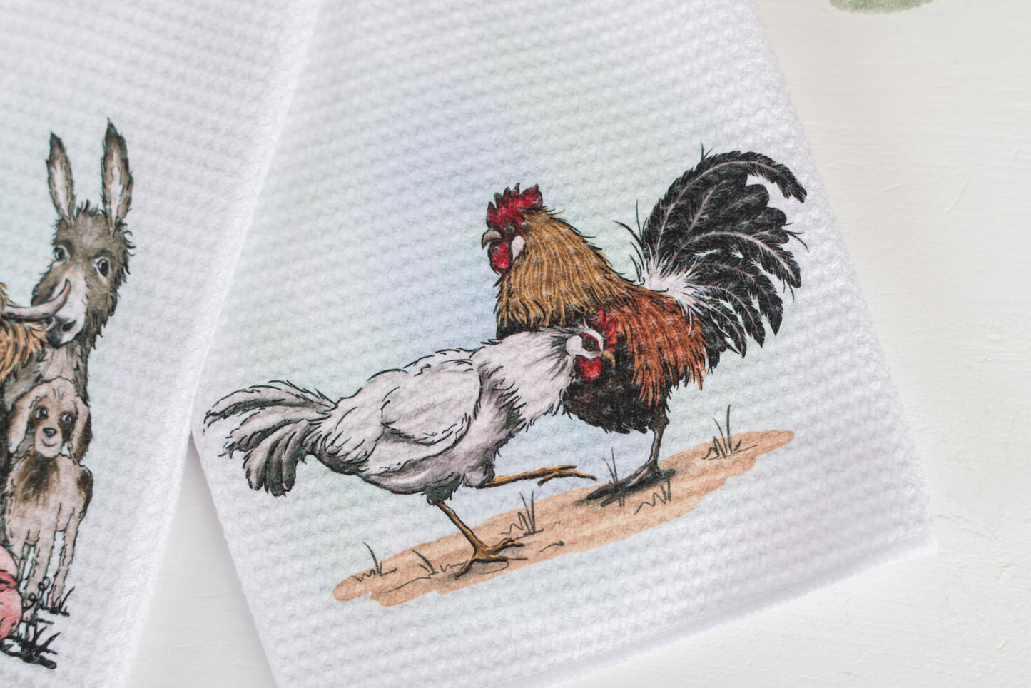Whimsical Barnyard Tea Towels