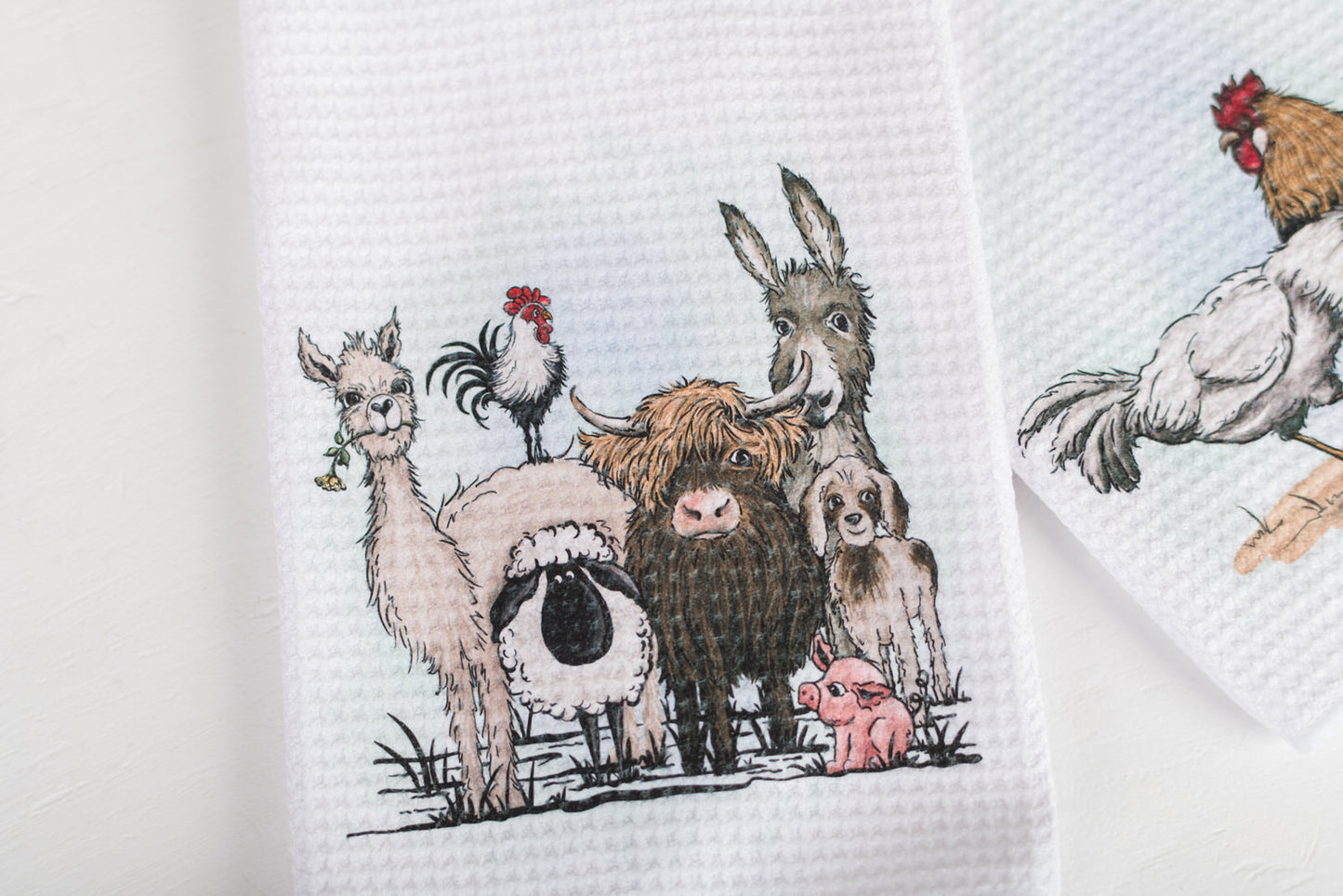 Whimsical Barnyard Tea Towels