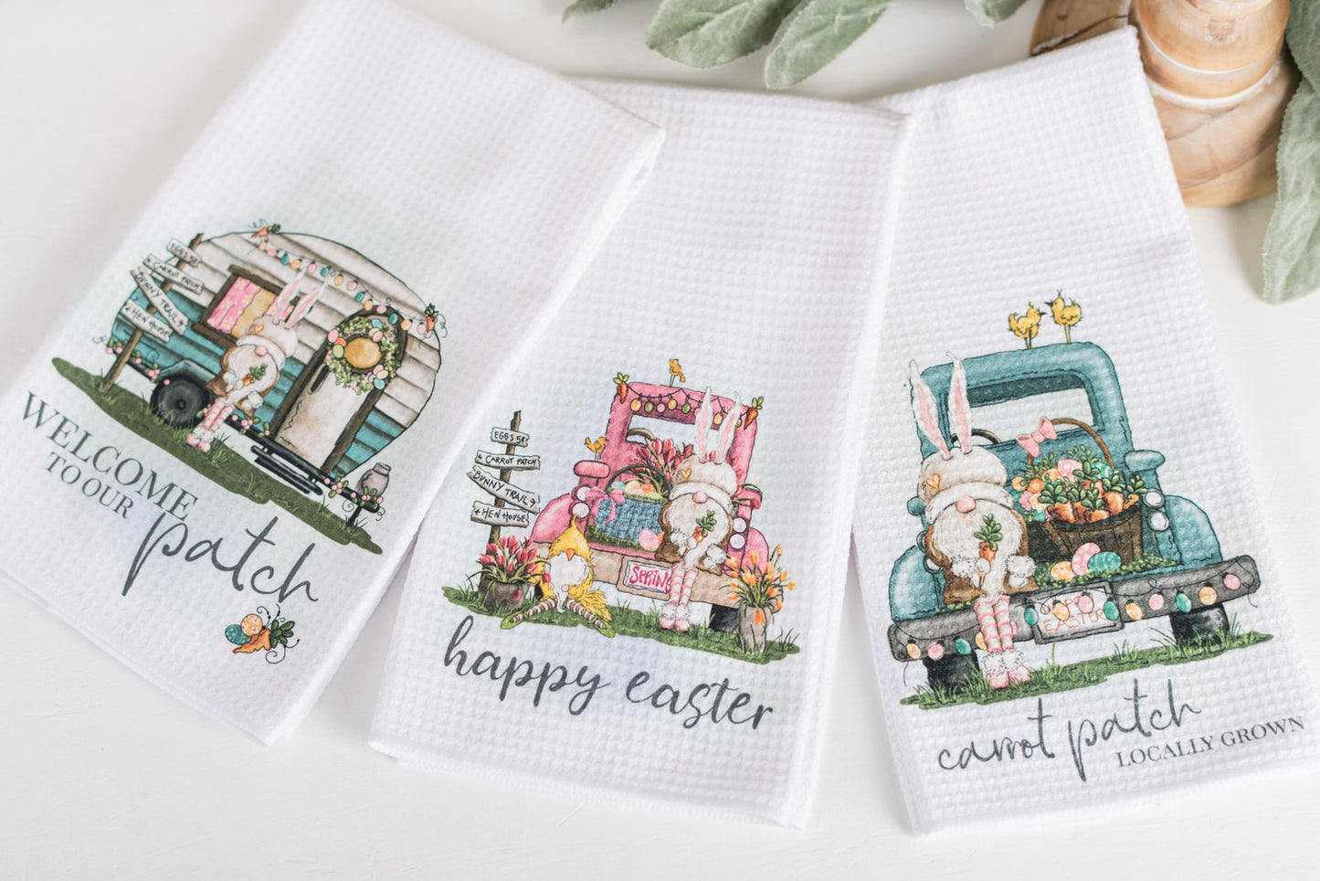 Whimsical Easter Tea Towels