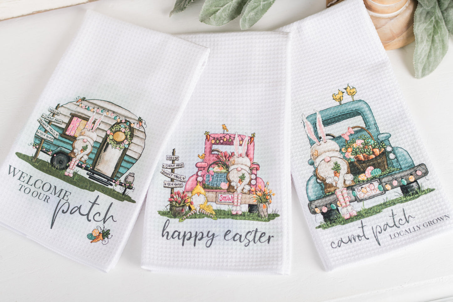 Whimsical Easter Tea Towels