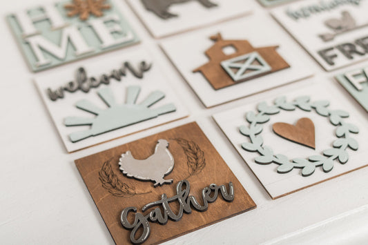 DIY Interchangeable Square 4.25" Kit - Farmhouse Fresh