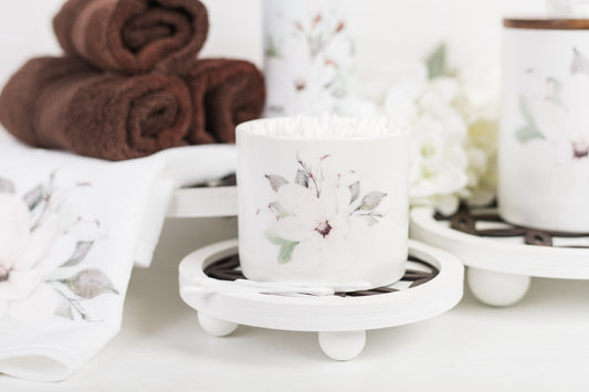 Magnolia Bathroom Jar - Small