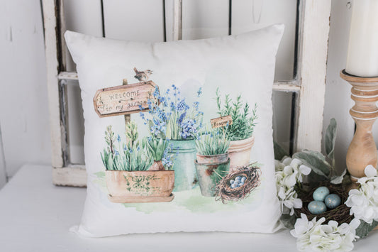 Country Garden Pillow Cover