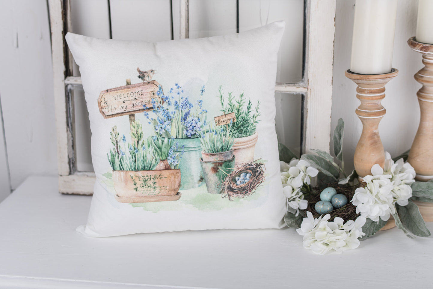 Country Garden Pillow Cover