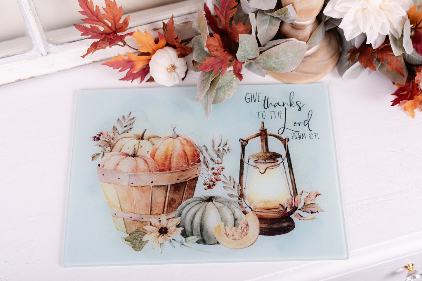 Cozy Autumn Cutting Board