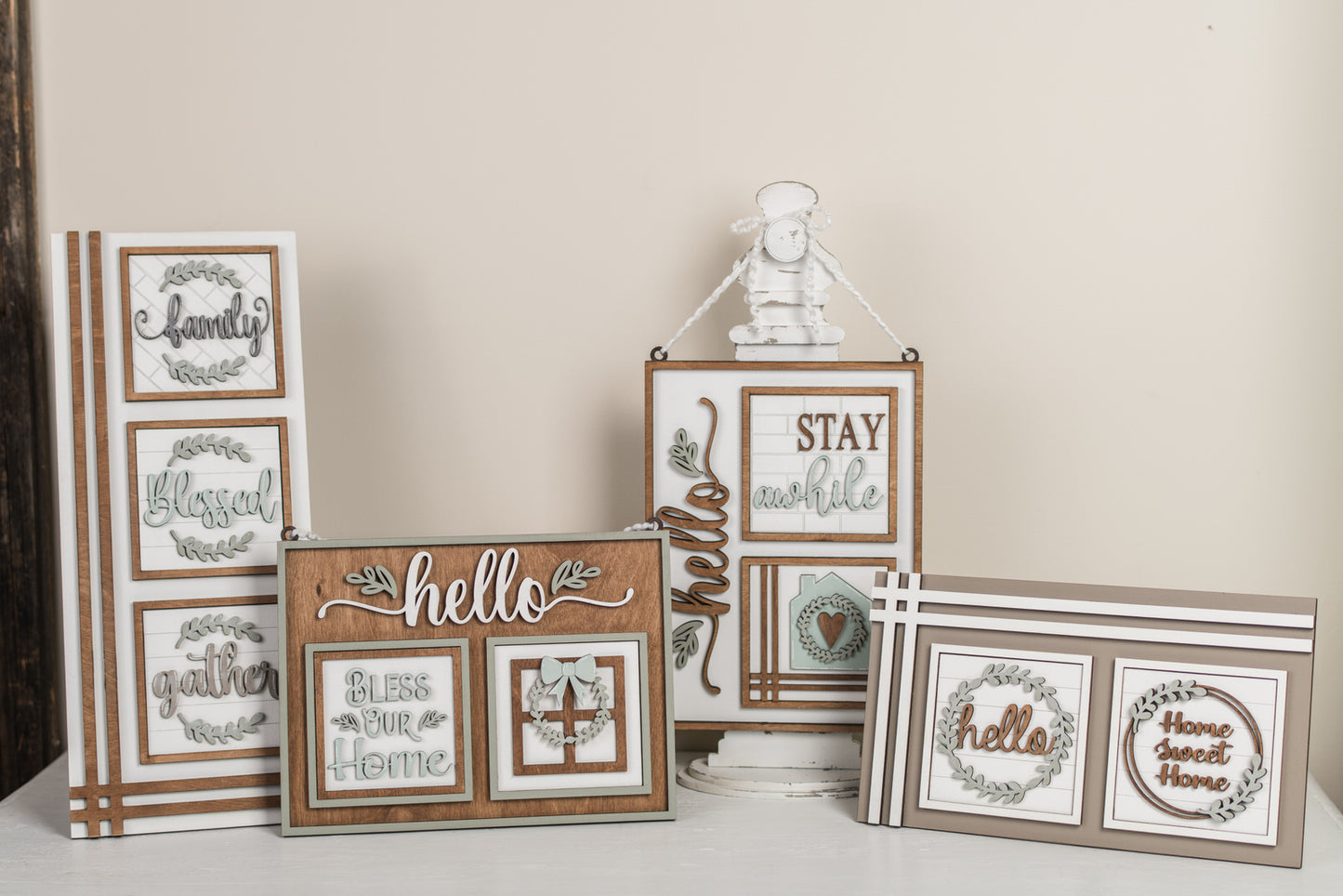 DIY Interchangeable Square 4.25" Kit - Home Sweet Home