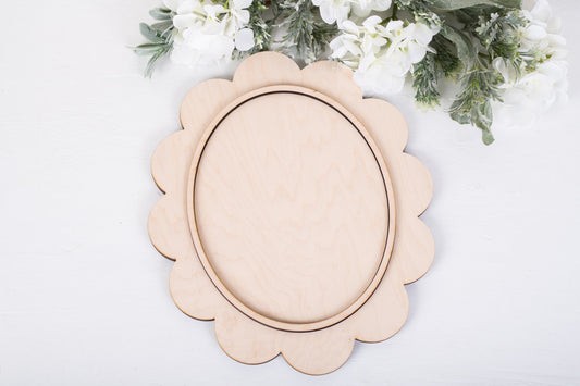 DIY Large Scalloped Oval Interchangeable Frame Kit
