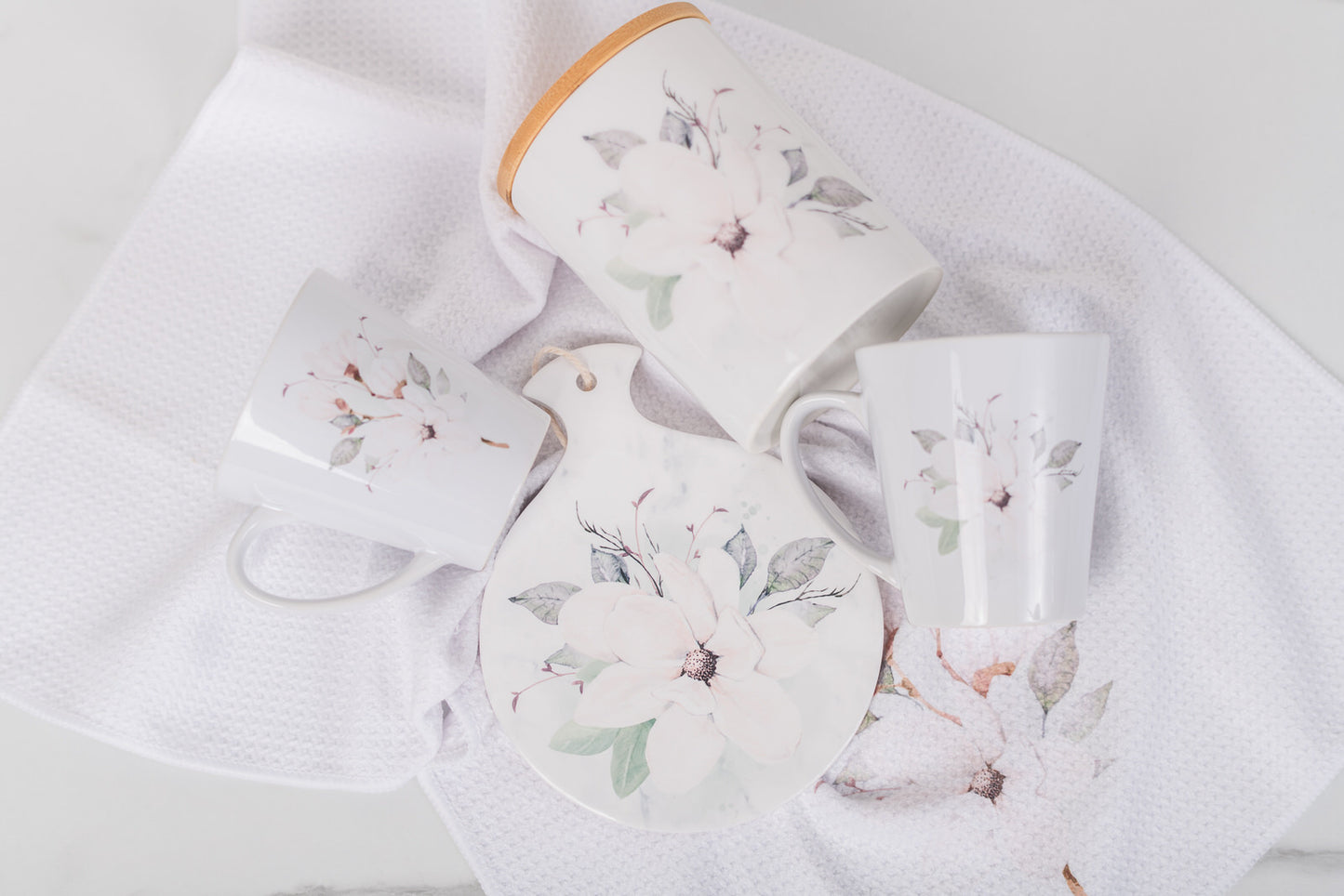 Magnolia Cozy Tea Gift Set | Neutral Kitchenware