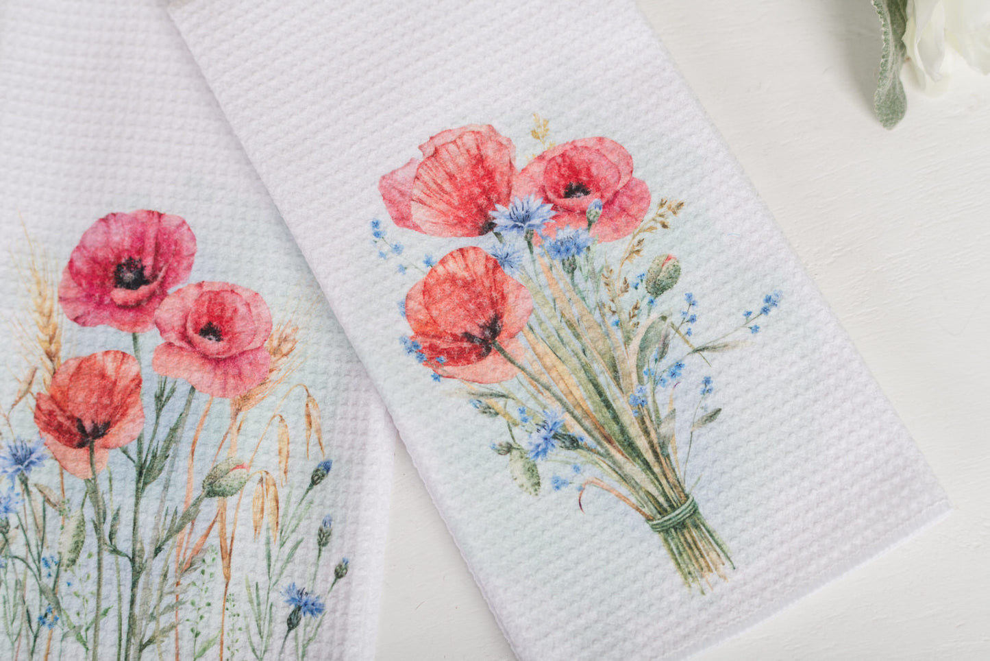 Flower Market Poppy Tea Towels