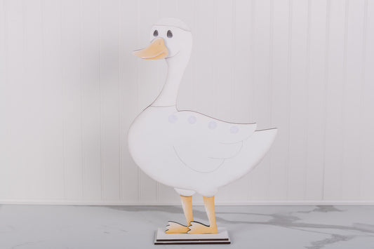 Cottage Porch Goose DIY Kit – Interchangeable Outfit Wooden Decor