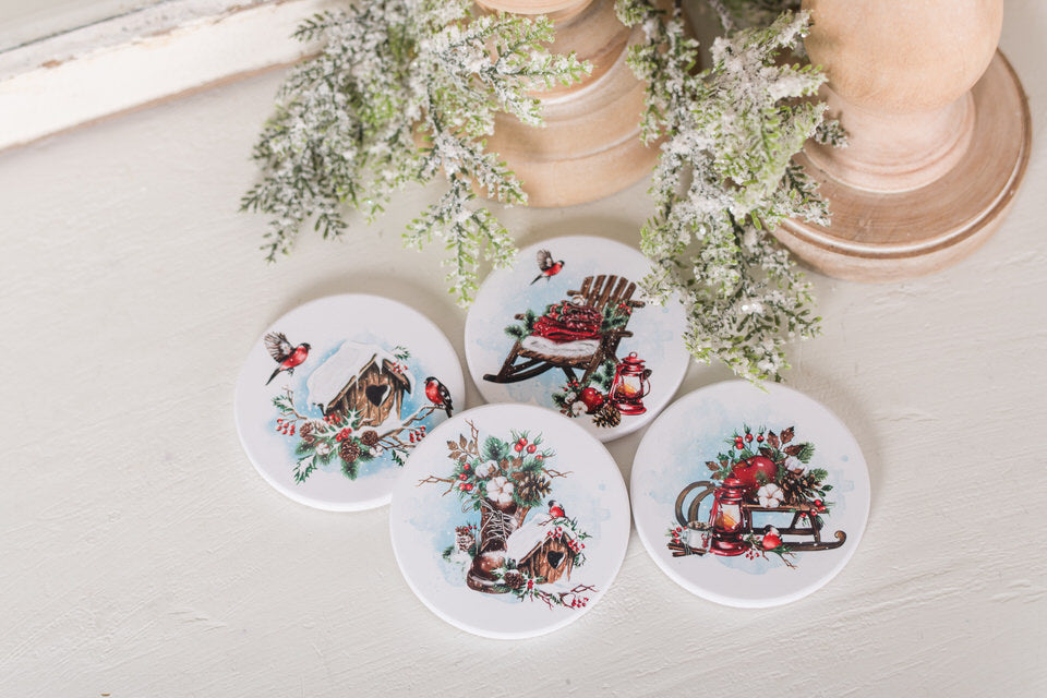 Cozy Christmas Coasters #2