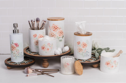 Spring Botanical Bathroom Jar - Medium