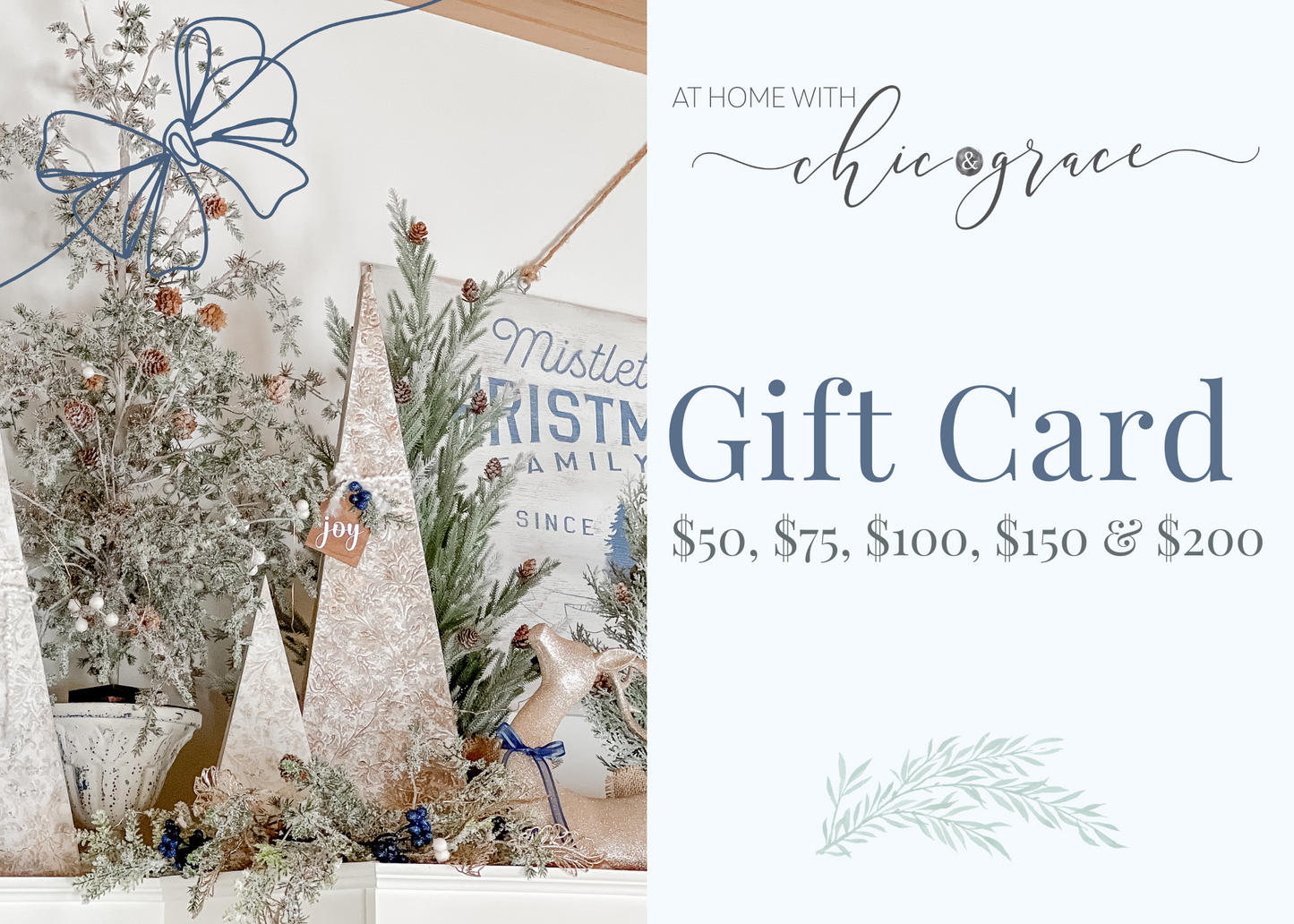 At Home With Chic & Grace Gift Card