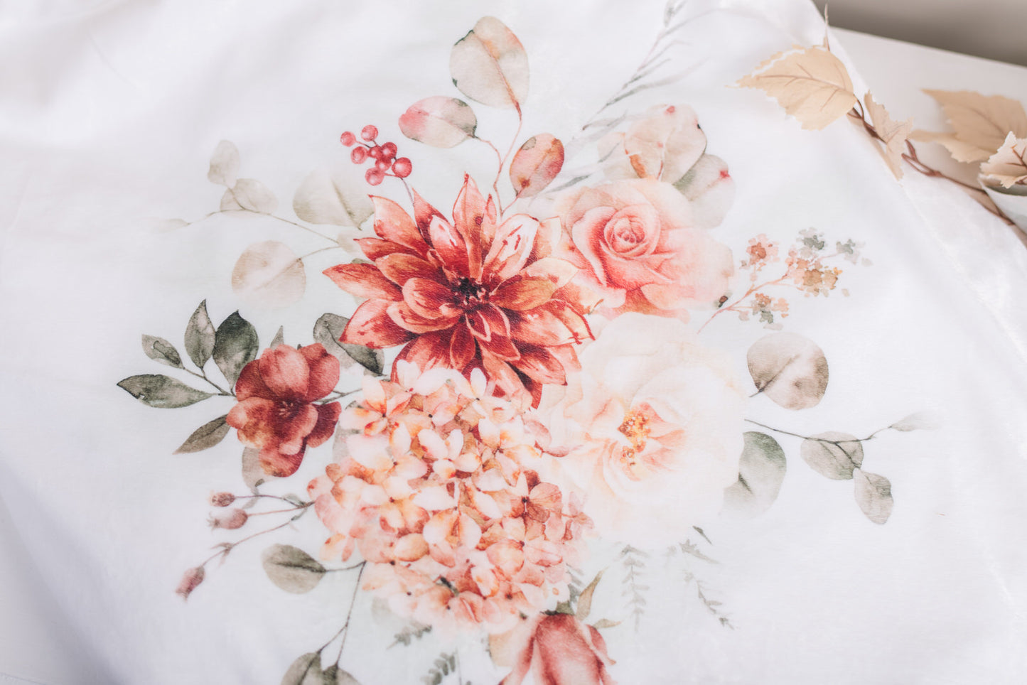 Spicy Floral Blanket Throw
