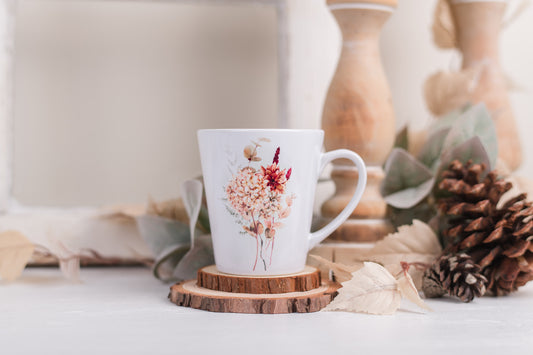 Spicy Floral Latte Coffee Mugs