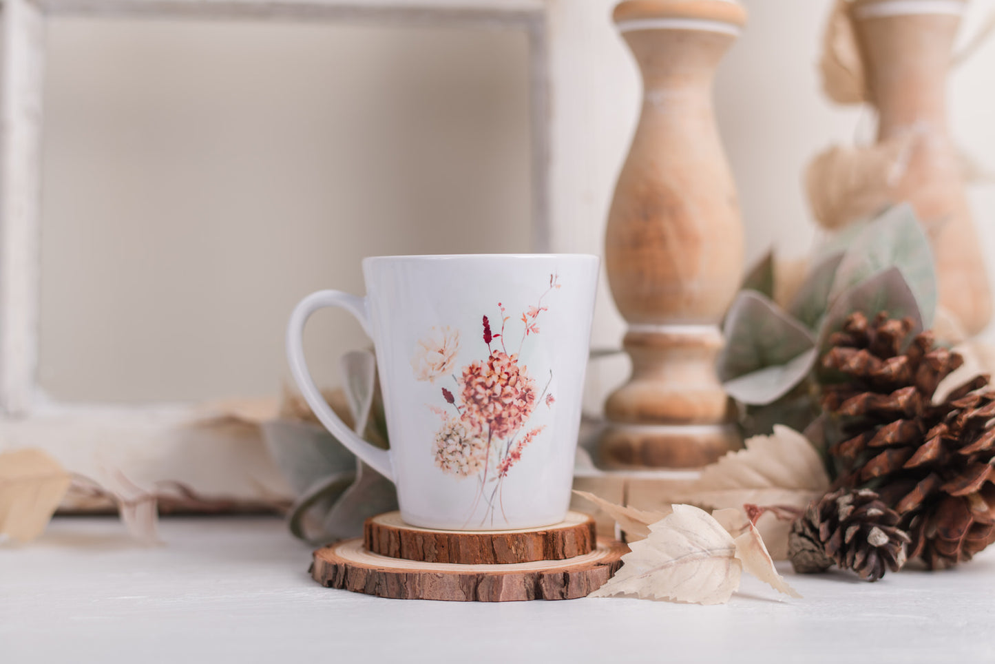 Spicy Floral Latte Coffee Mugs