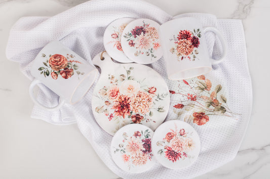 Spicy Floral Cozy Coffee Gift Set | Cottage-Inspired Kitchen Bundle