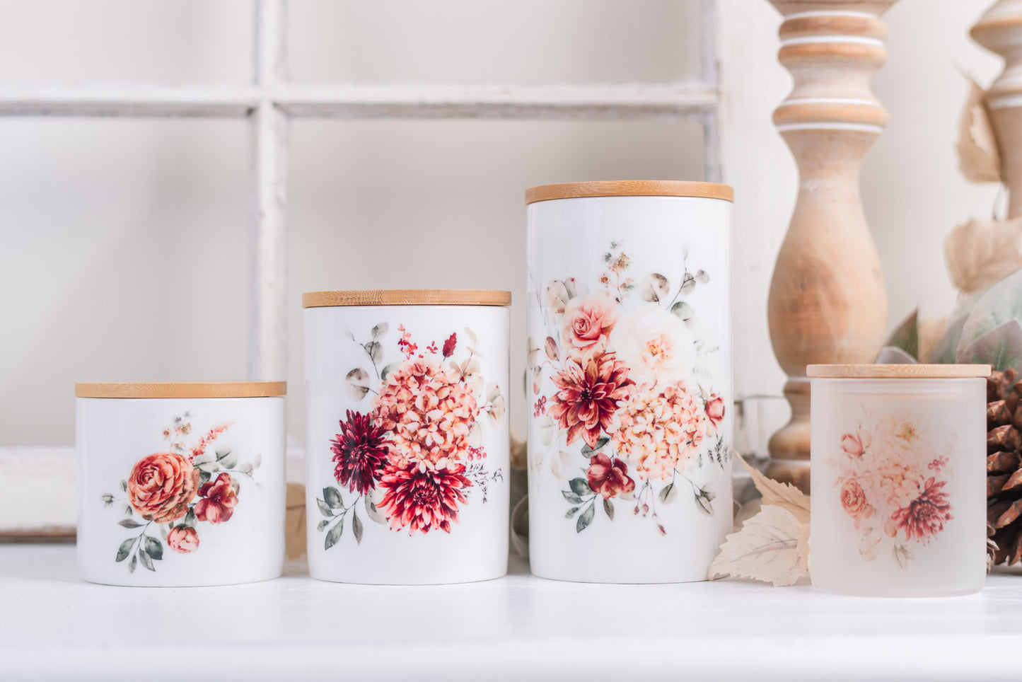 Spicy Floral Bathroom Jar - Medium