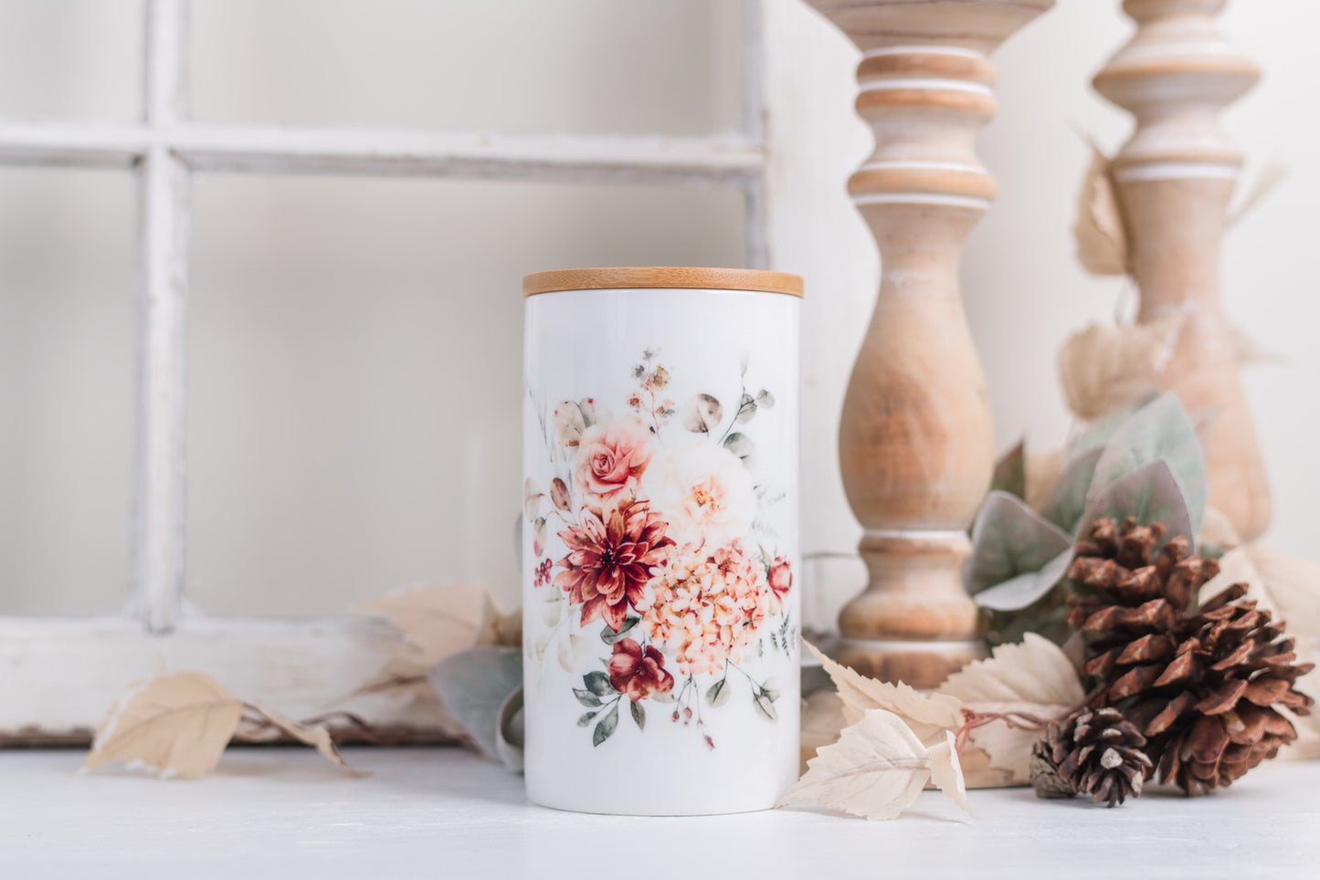 Spicy Floral Bathroom Jar - Large
