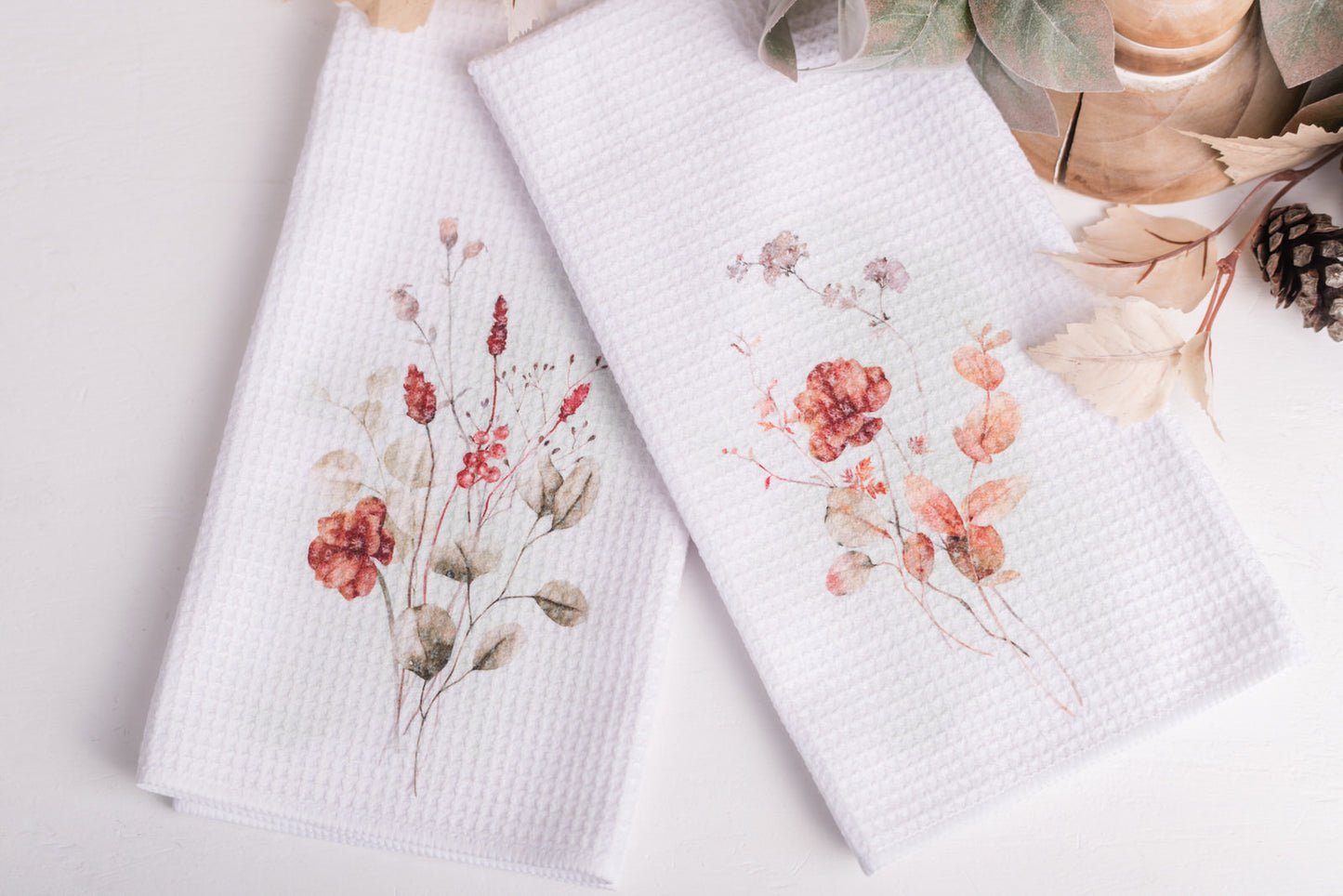 Spicy Floral Tea Towels