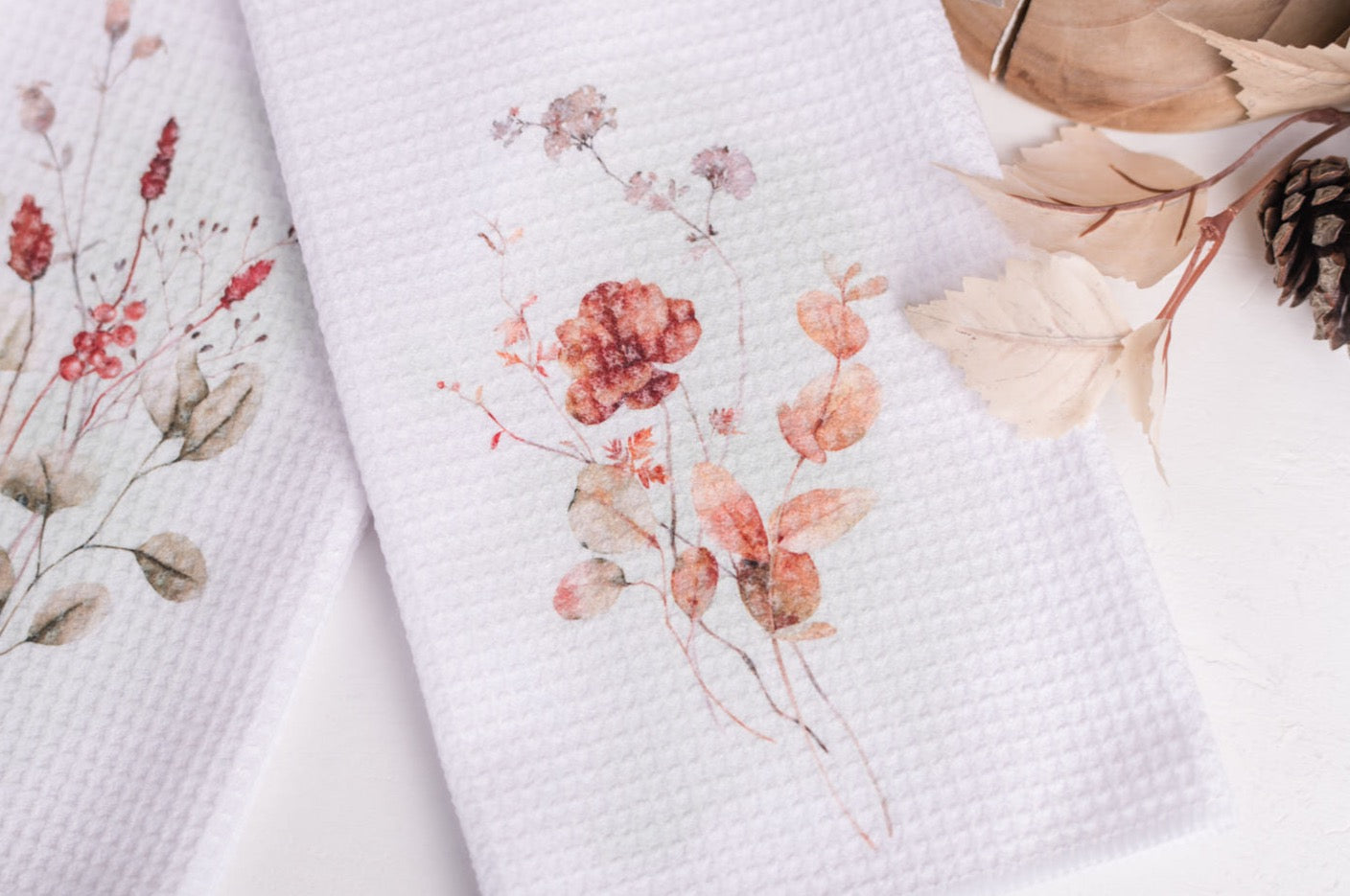 Spicy Floral Tea Towels