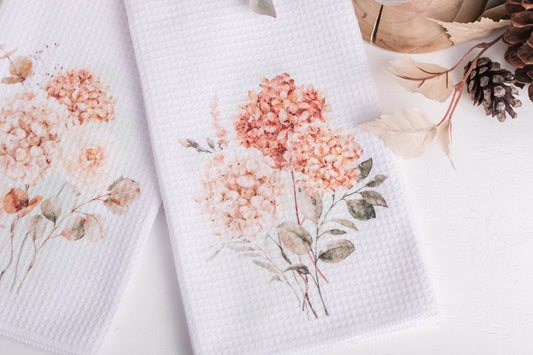 Autumn Hydragea Tea Towels