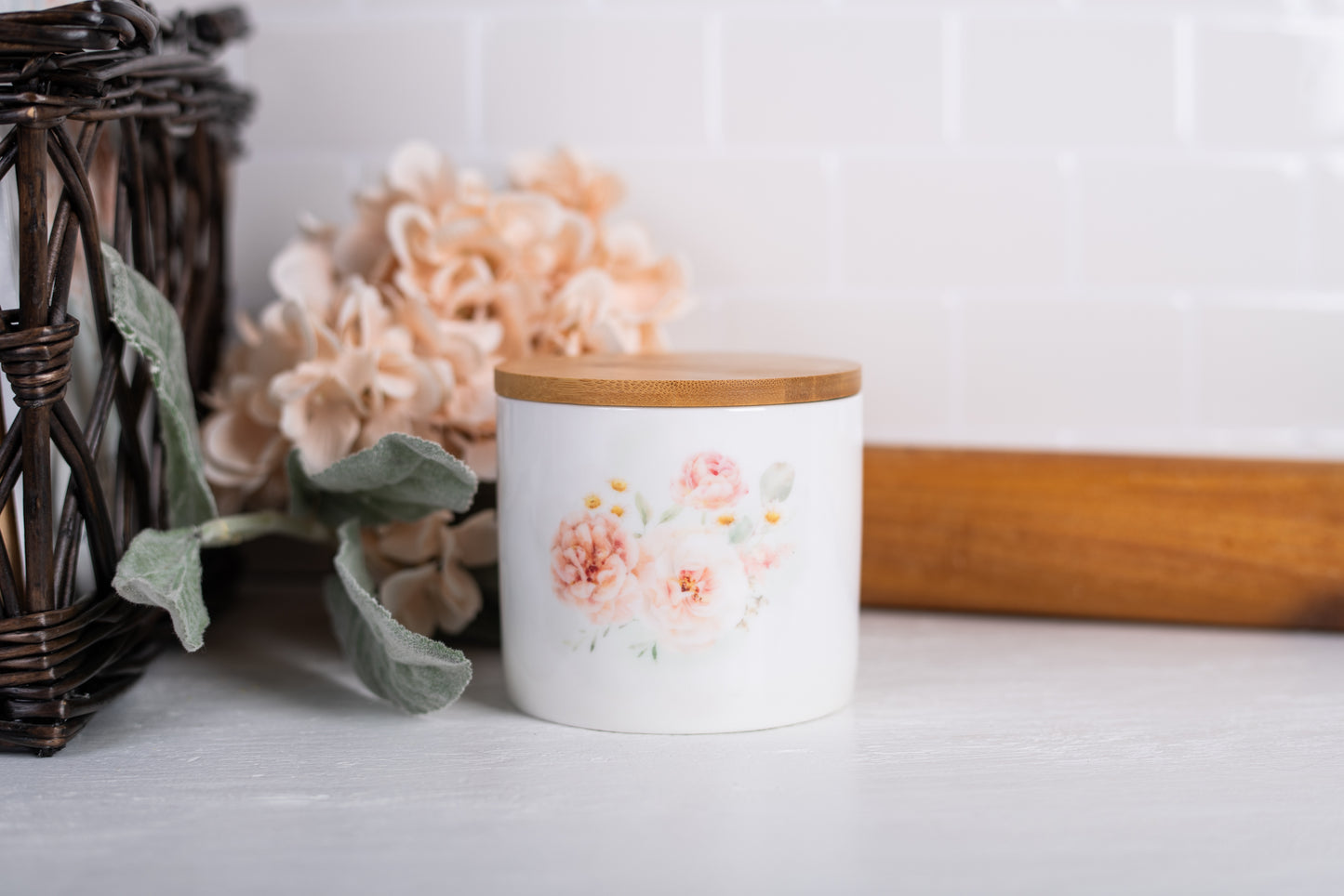 Spring Botanical Bathroom Jar - Small