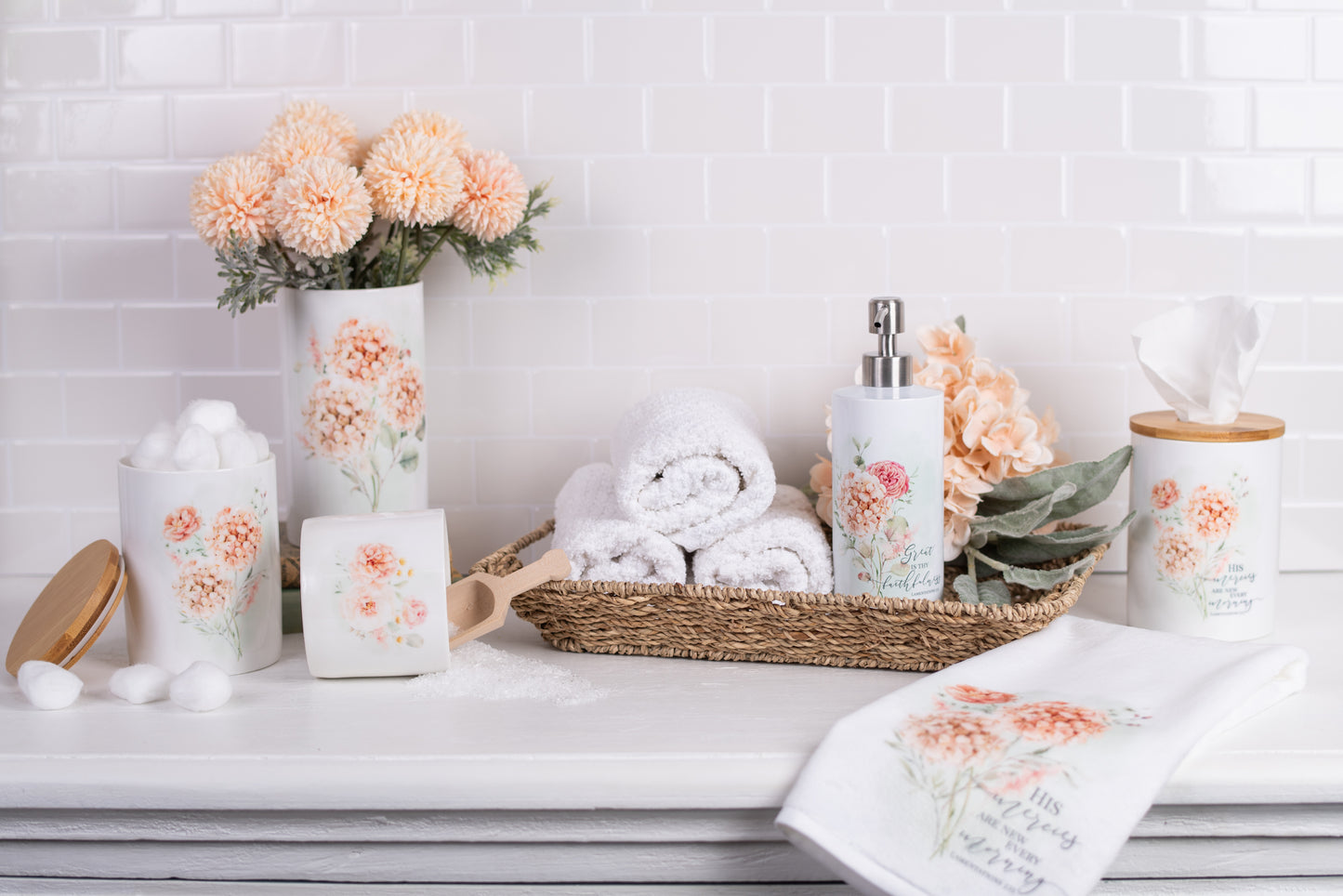 Spring Botanical Bathroom Jar - Small