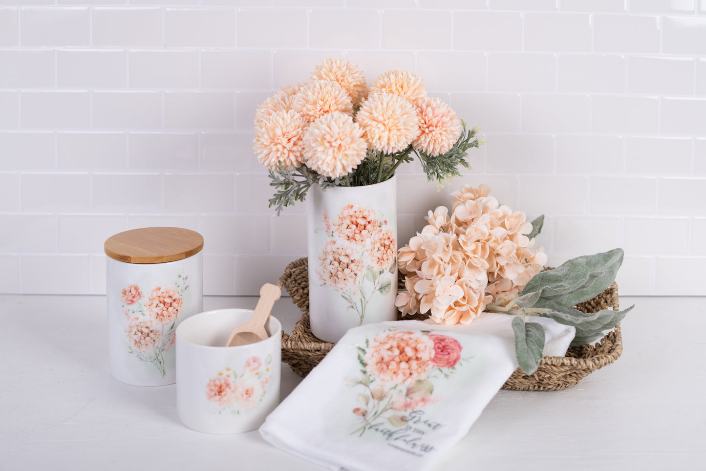 Spring Botanical Bathroom Jar - Small