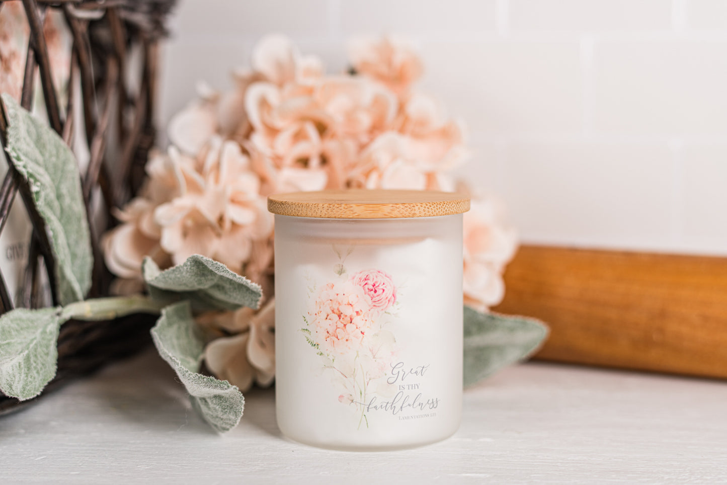 Spring Botanical Bathroom Jar- Xsmall
