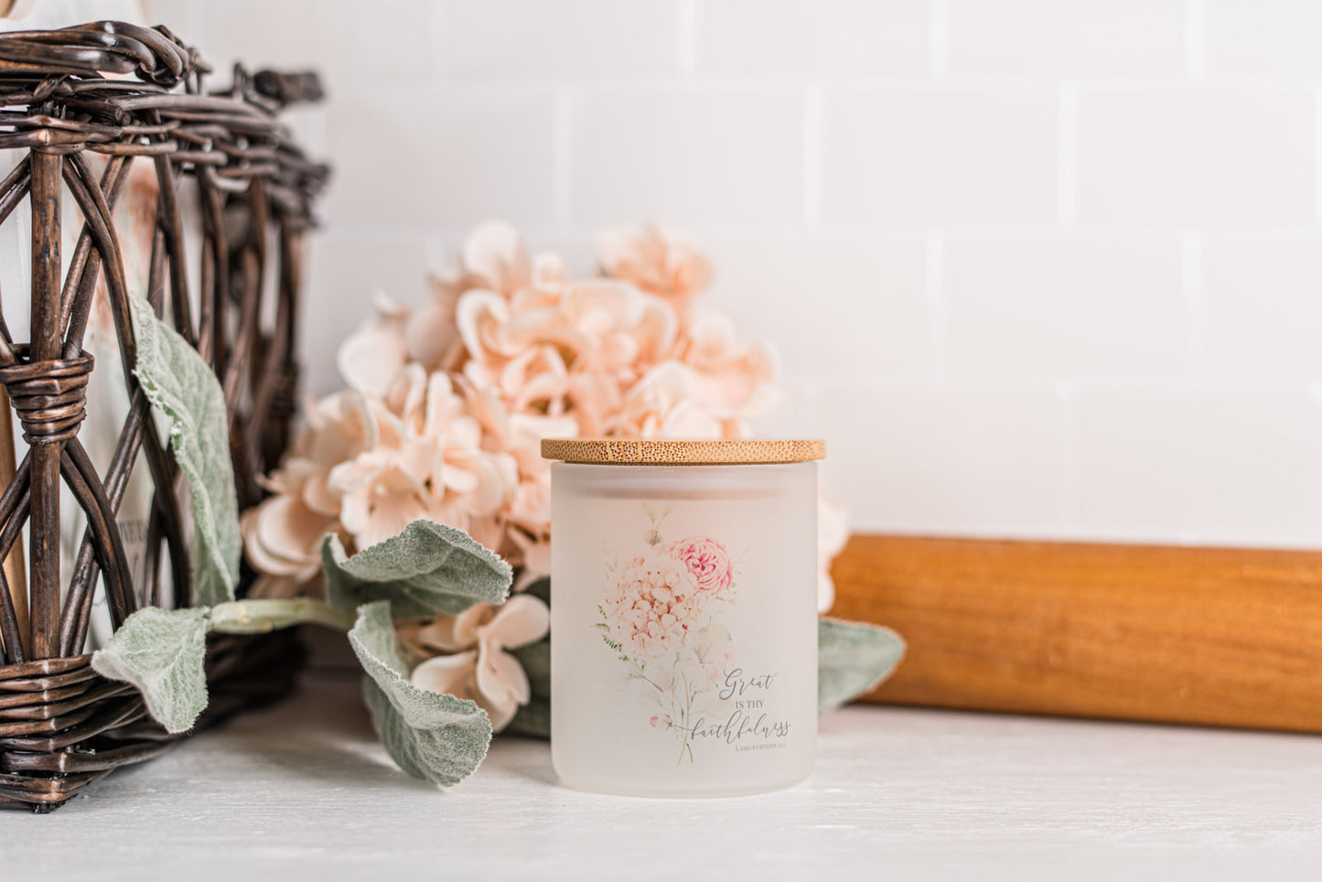 Spring Botanical Bathroom Jar- Xsmall