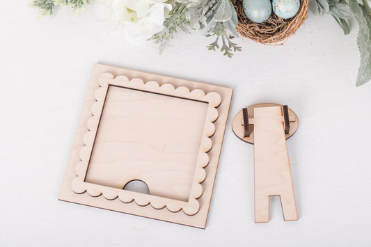 4.25" Scallop Square DIY Frame Kit - Interchangeable