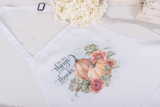 Fall kitchen apron for serving and cooking