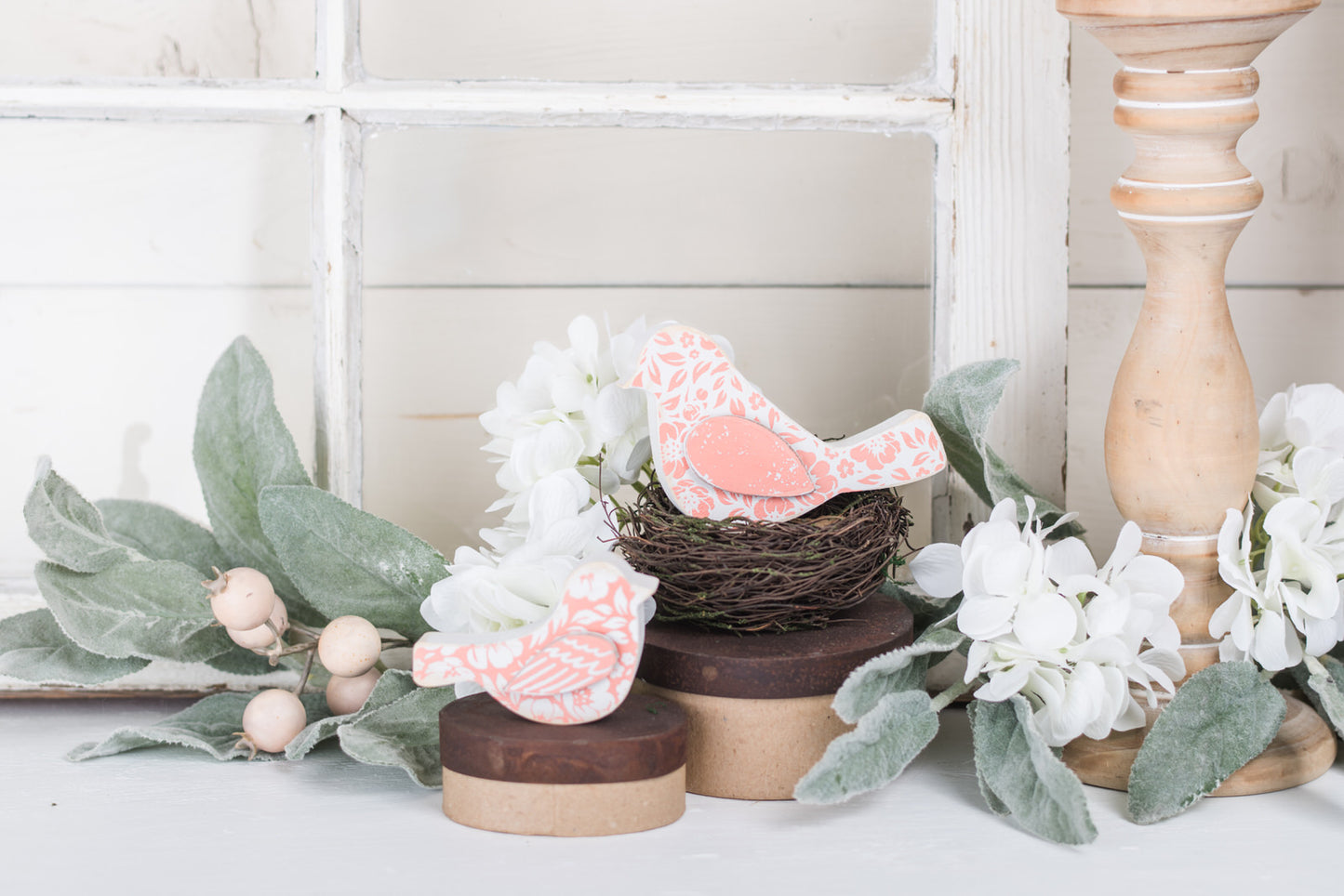 Spring Wooden Birds