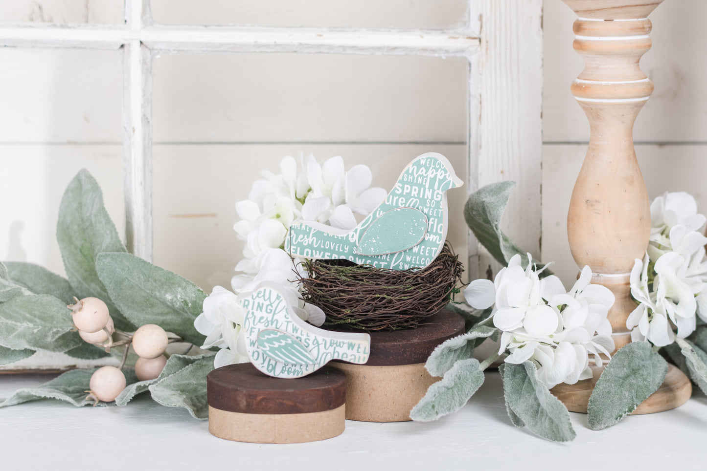 Spring Wooden Birds