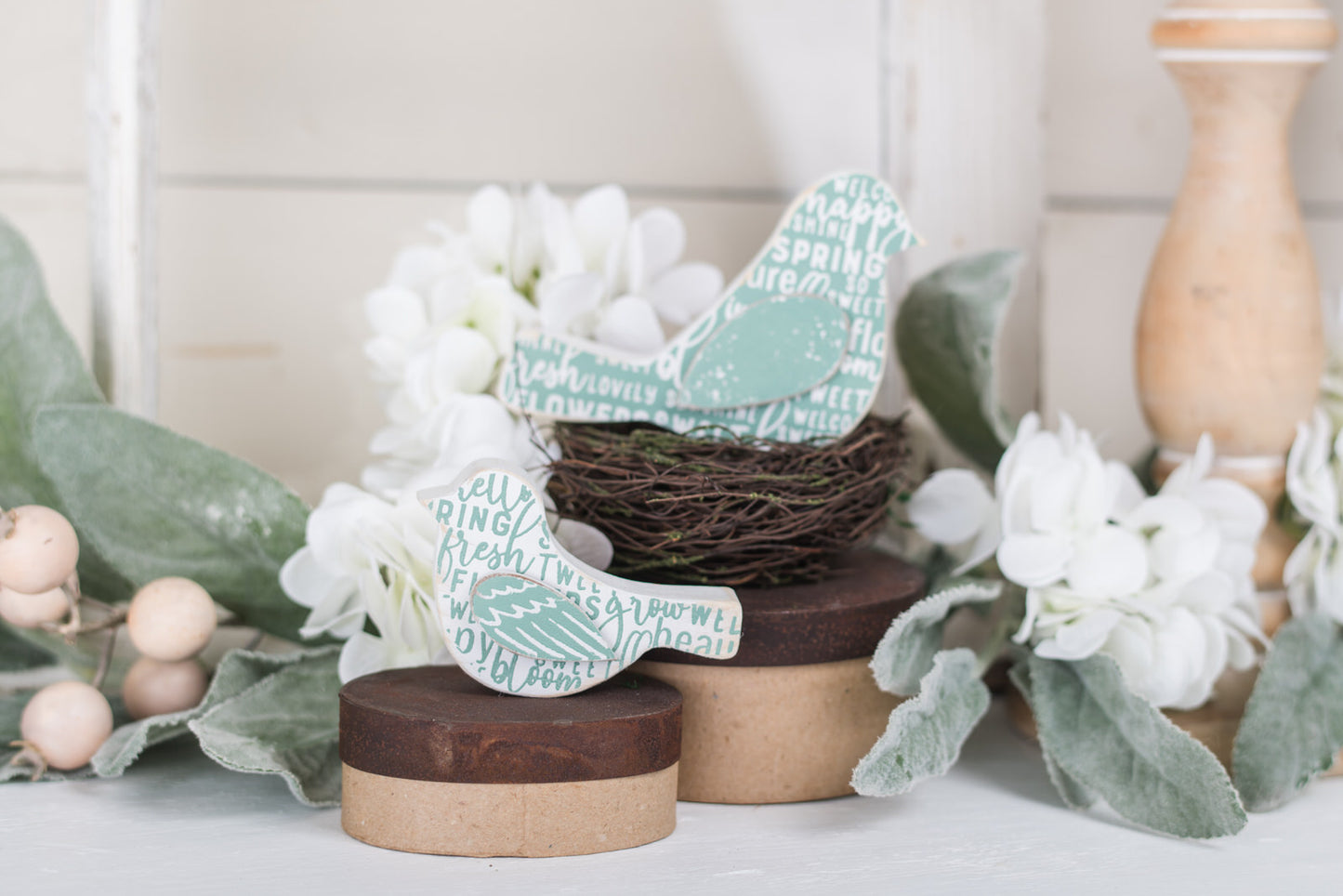 Spring Wooden Birds