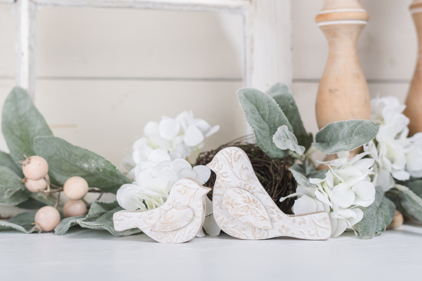 Textured Classic/Elegant Wooden Birds