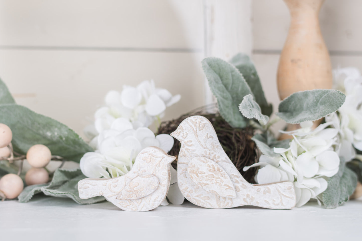 Textured Classic/Elegant Wooden Birds