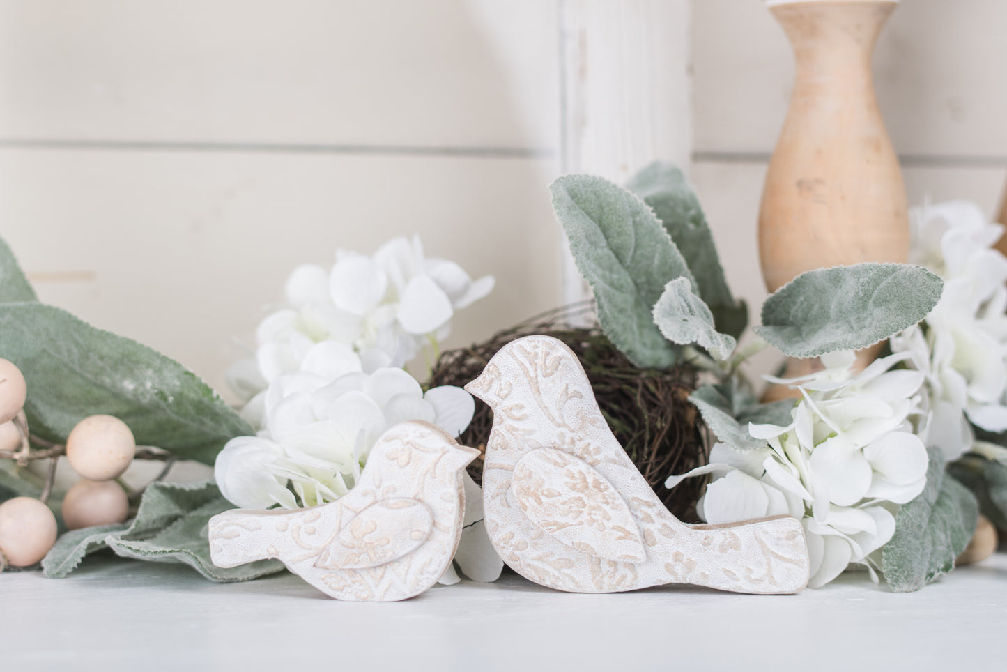Textured Classic/Elegant Wooden Birds