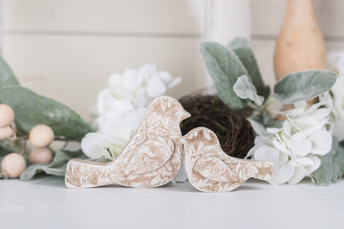 Textured Classic/Elegant Wooden Birds