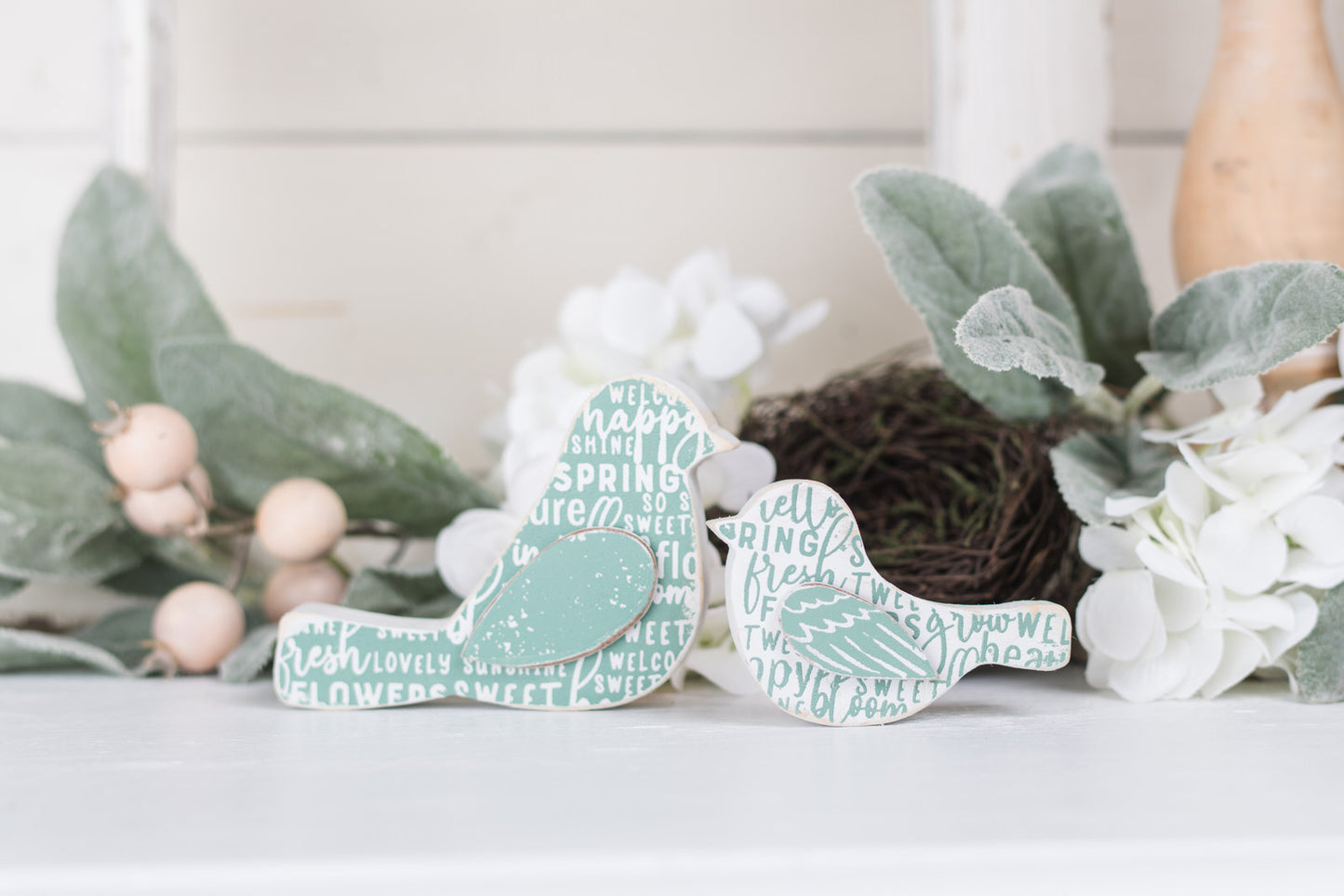 Spring Wooden Birds