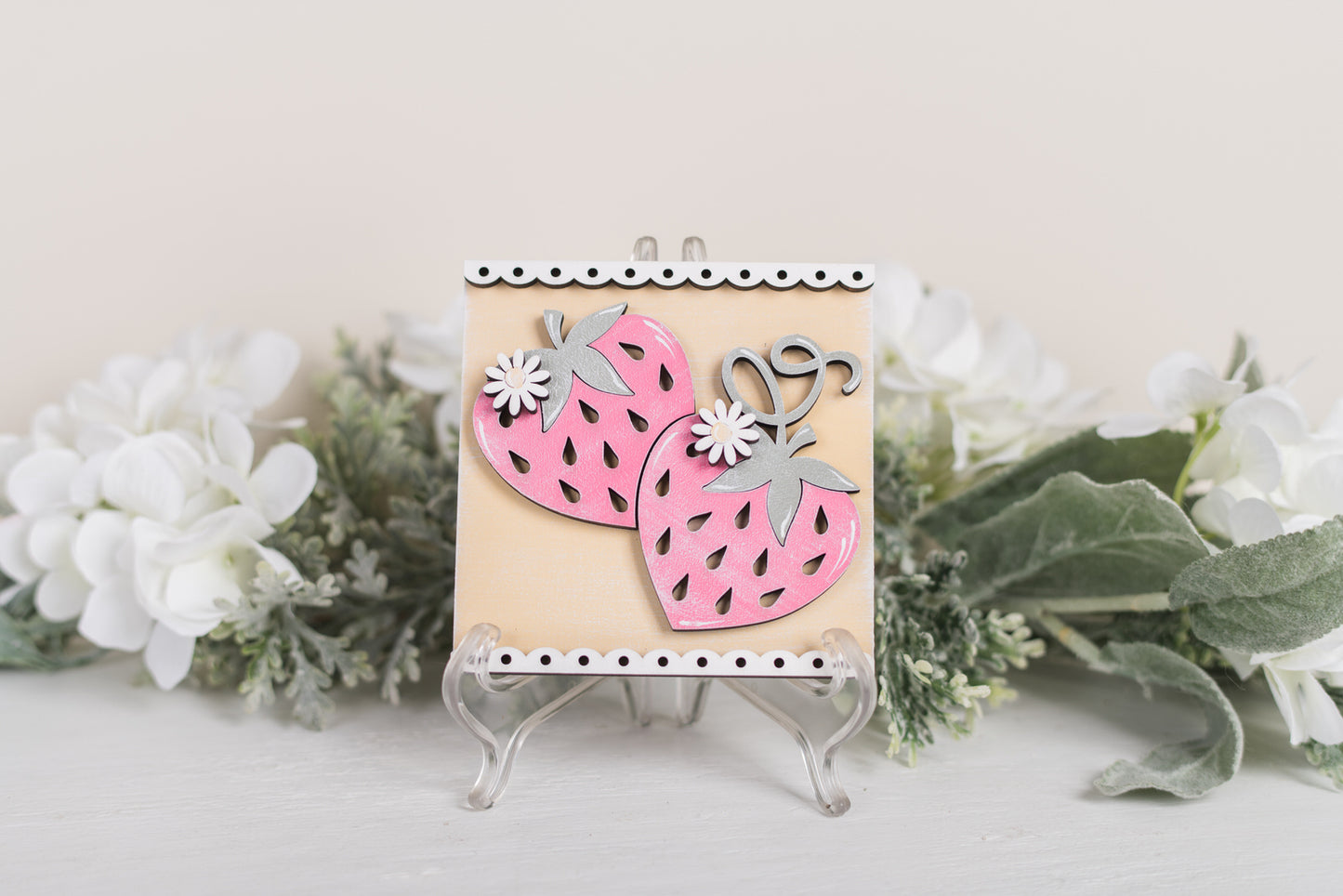 Strawberry Patch DIY Interchangeable Square 4.25" Kit