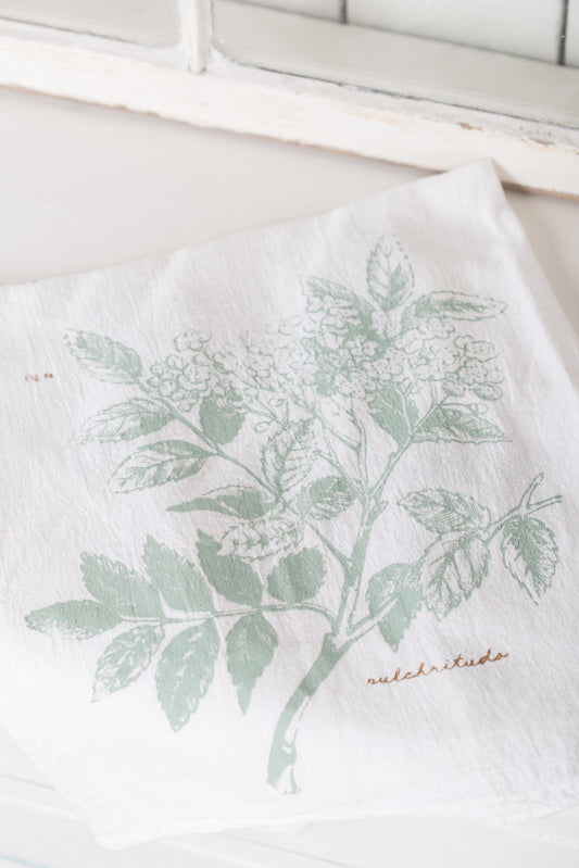Botanical Flour Sack Tea Towel