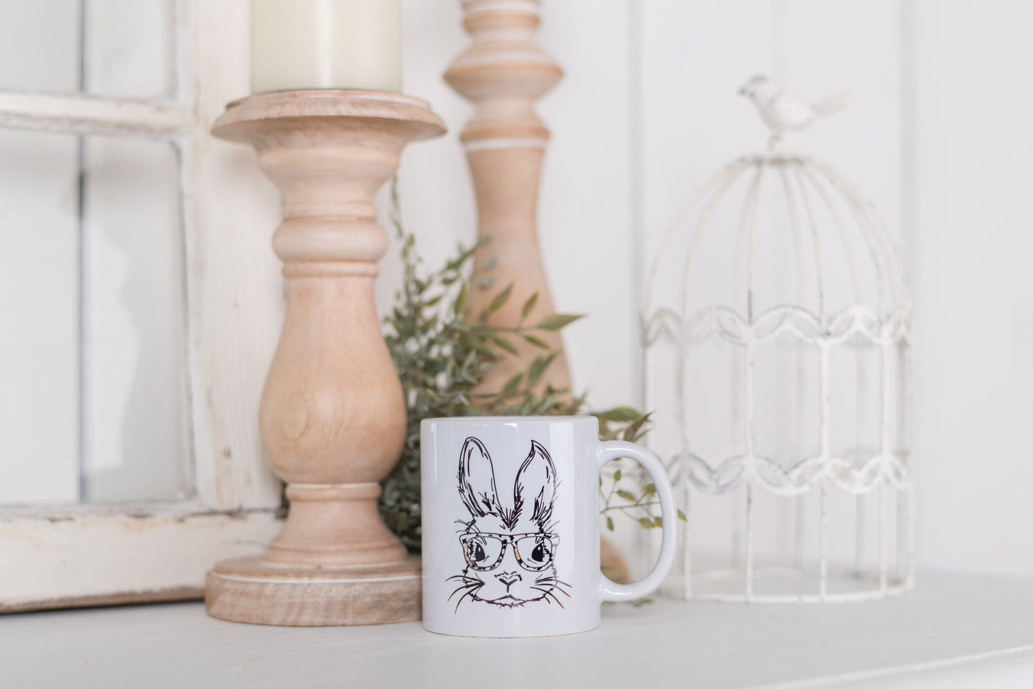 Bunny with Glasses Mug