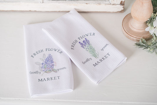Flower Market Tea Towels